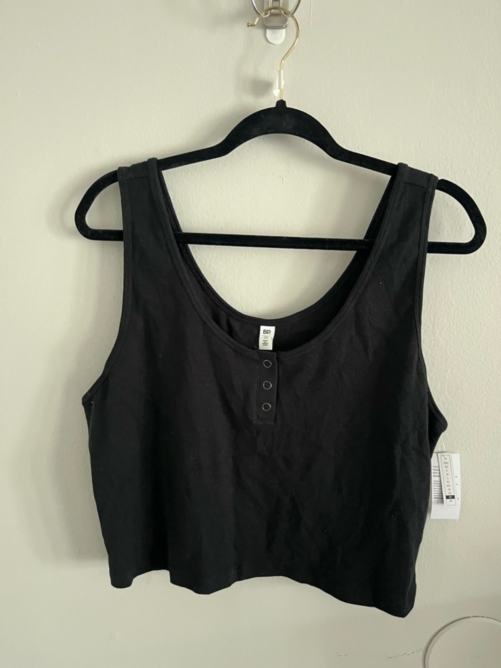 Bp black cropped tank top size 3x